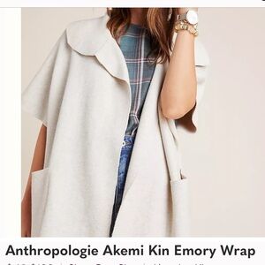 anthropologie cream oversized wrap cardigan